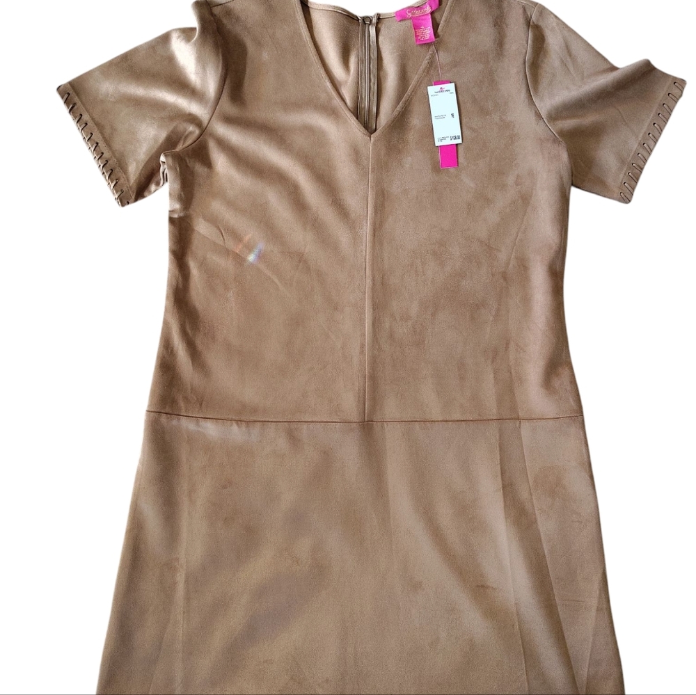 Catherine Malandrino Faux Suede Dress NEW Size 16 - Picture 6 of 6